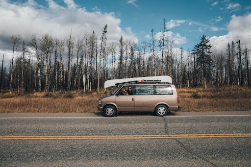 A van exploring the things to do in Golden BC